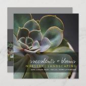 水気が多い花の植物の写真のモダンな園遊会 招待状 (正面/裏面)