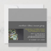 水気が多い花の植物の写真のモダンな園遊会 招待状 (裏面)
