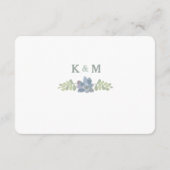 水気が多い花束の花の結婚披露宴カード エンクロージャーカード (裏面)