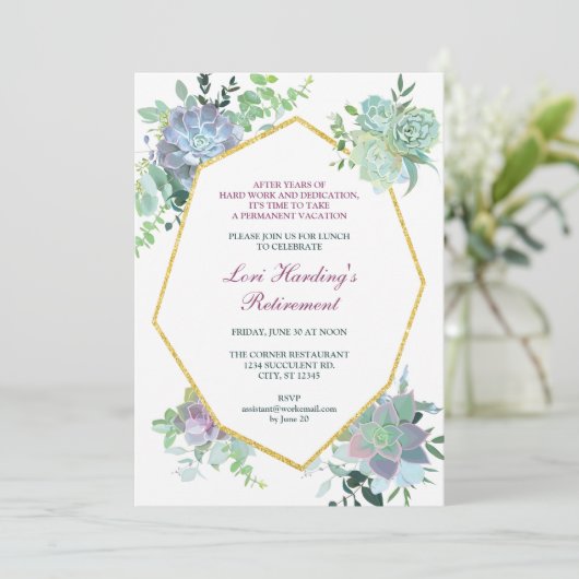 水気が多い退職の招待状 招待状 (スタンド正面)