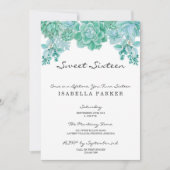 水気が多いSweet sixteenのパーティの招待状 招待状 (正面)
