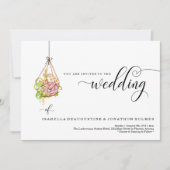 水気が多くぶら下がったな陸生動物飼育器の結婚式招待状 招待状 (正面)