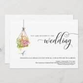 水気が多くぶら下がったな陸生動物飼育器の結婚式招待状 招待状 (正面/裏面)