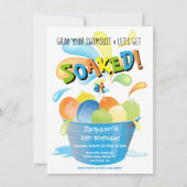 水気球の誕生日パーティー 招待状 (正面)