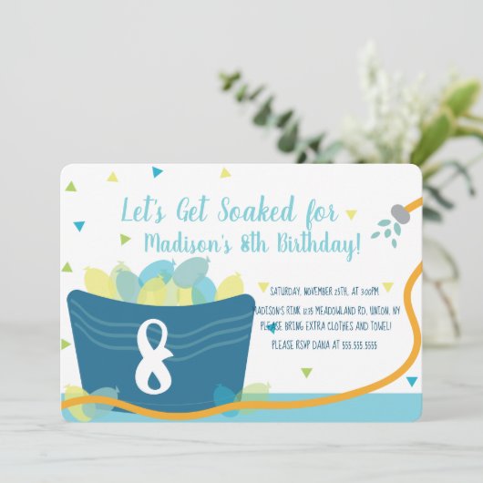 水気球ファイト誕生日 招待状 (スタンド正面)