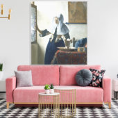 水水差しを持つ若い女性 キャンバスプリント (インサイチュ (リビング))