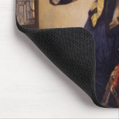 水水差しを持つ若い女性 マウスパッド (コーナー)