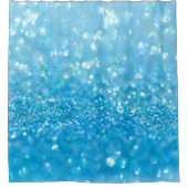 水水空色のグリッター シャワーカーテン (正面)