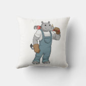 水汲みポンプのプライヤー付きRhino as Handyman クッション (裏面)