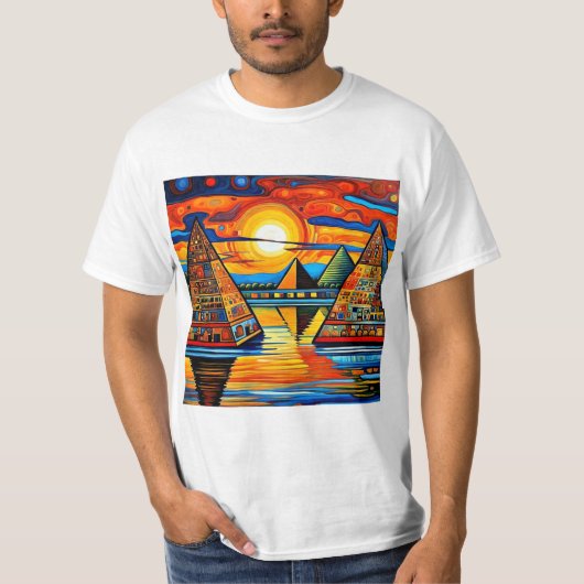 水没したピラミッド Tシャツ (正面)