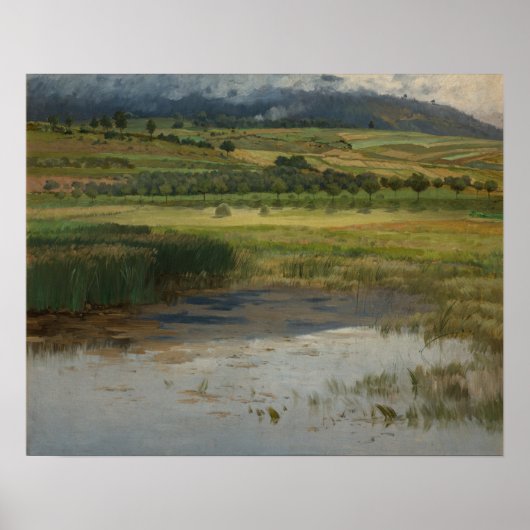 水没した池1887年(キャンバス上の油) ポスター (正面)