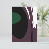 水没：抽象芸術ブラック、ホワイト、パープル、グリーン カード (スタンド正面)