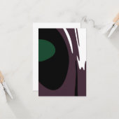 水没：抽象芸術ブラック、ホワイト、パープル、グリーン カード (正面/裏面インサイチュ)