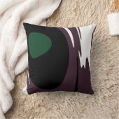水没：抽象芸術ブラック、ホワイト、パープル、グリーン クッション (ブランケット)