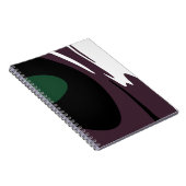 水没：抽象芸術ブラック、ホワイト、パープル、グリーン ノートブック (右側)