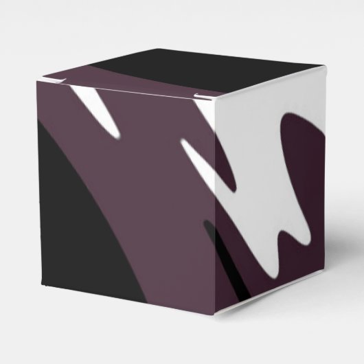 水没：抽象芸術ブラック、ホワイト、パープル、グリーン フェイバーボックス (正面サイド)