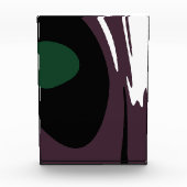水没：抽象芸術ブラック、ホワイト、パープル、グリーン フォトブロック (正面)