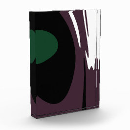 水没：抽象芸術ブラック、ホワイト、パープル、グリーン フォトブロック