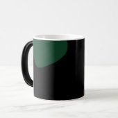 水没：抽象芸術ブラック、ホワイト、パープル、グリーン モーフィングマグカップ (正面左)