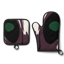 水没：抽象芸術ブラック、ホワイト、パープル、グリーン