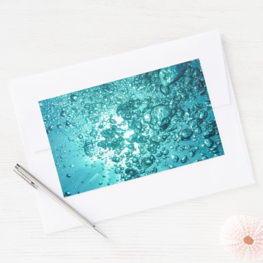 水泡 長方形シール (封筒)