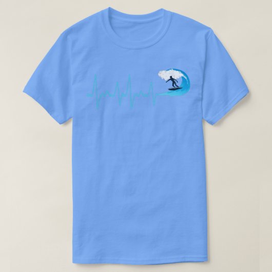 水波心拍サーフィン Tシャツ (デザイン正面)