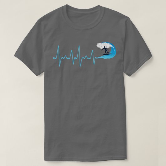 水波心拍サーフィン Tシャツ (デザイン正面)