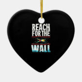 水泳おもしろいギフトA水泳アスリートデザイン セラミックオーナメント (正面)