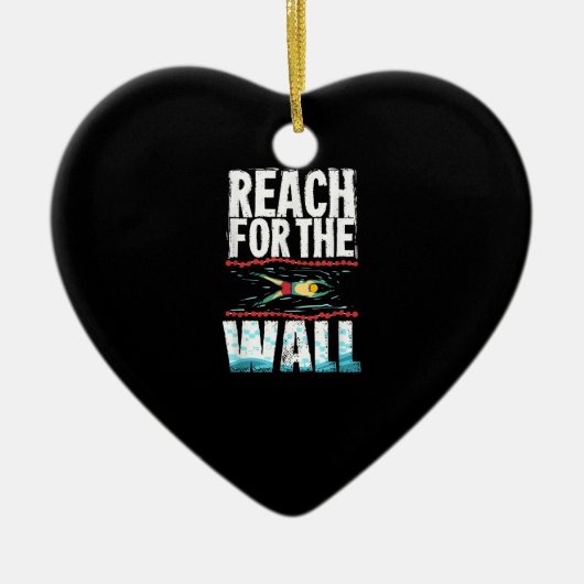 水泳おもしろいギフトA水泳アスリートデザイン セラミックオーナメント (正面)