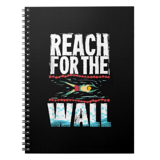 水泳おもしろいギフトA水泳アスリートデザイン ノートブック (正面)