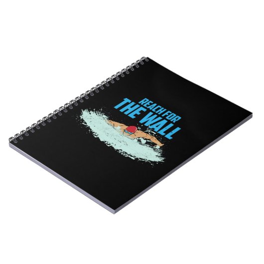 水泳おもしろい引用文泳ぐ人ギフト ノートブック (左側)