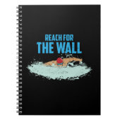 水泳おもしろい引用文泳ぐ人ギフト ノートブック (正面)