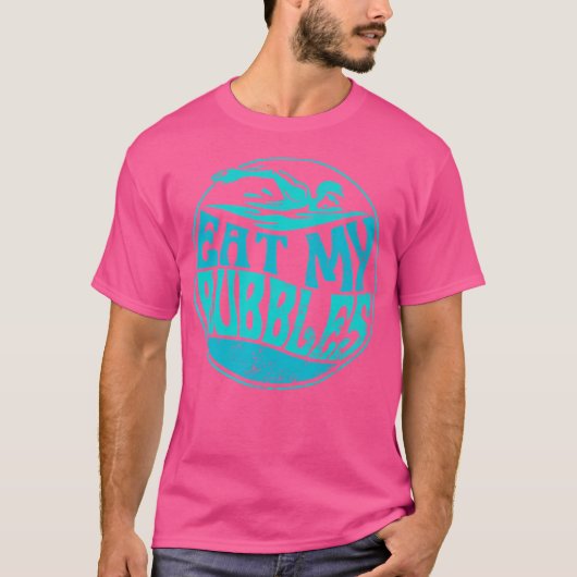 水泳おもしろい引用文泳ぐ人スイムチーム食べMy Tシャツ (正面)