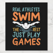 水泳ことわざ ワインラベル (シングルラベル)