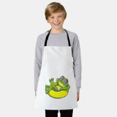 水泳でカエルを泳ぐリング エプロン (着用した状態)