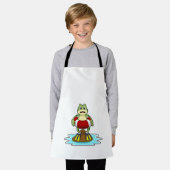 水泳でカエルを泳ぐリング エプロン (着用した状態)