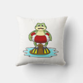 水泳でカエルを泳ぐリング クッション (裏面)