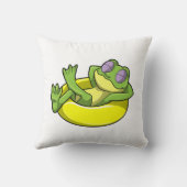 水泳でカエルを泳ぐリング クッション (裏面)