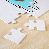 水泳でカエルを泳ぐリング ジグソーパズル (側面)