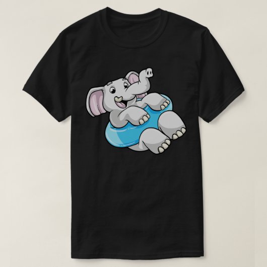 水泳でゾウ Tシャツ (デザイン正面)