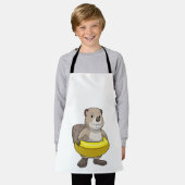 水泳でビーバーを水輪で泳ぐ エプロン (着用した状態)