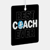 水泳とダイビングのクリスマスで最高のコーチを水泳 メタルオーナメント (正面右)