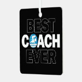 水泳とダイビングのクリスマスで最高のコーチを水泳 メタルオーナメント (正面左)