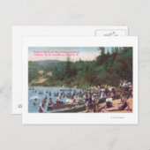 水泳とボートで川ロシアのを ポストカード (正面/裏面)