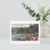 水泳とボートで川ロシアのを ポストカード (スタンド正面)