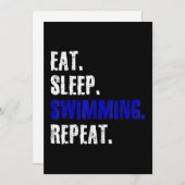 水泳と泳ぐ人デザイン夏の贈り物 シーズンカード (正面/裏面)