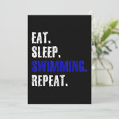 水泳と泳ぐ人デザイン夏の贈り物 シーズンカード (スタンド正面)