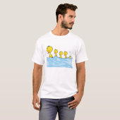 水泳のアヒル家族 Tシャツ (正面フル)