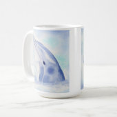 水泳のイルカのマグ コーヒーマグカップ (正面左)
