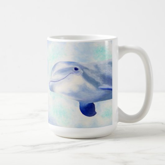 水泳のイルカのマグ コーヒーマグカップ (右)